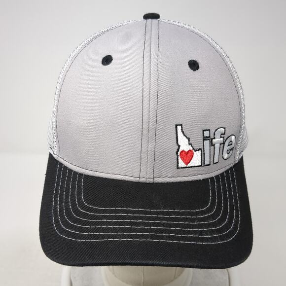 Idaho Life Snapback Trucker Hat Gray One Size Adjustable Arcadian Outfitters - Picture 2 of 9